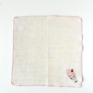 Hand Embroidered Naturally Dyed Set of Napkins with Marie Antoinettes image 2