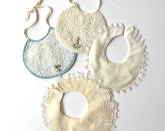 Antique Silk and Cotton Baby Bibs and Collars