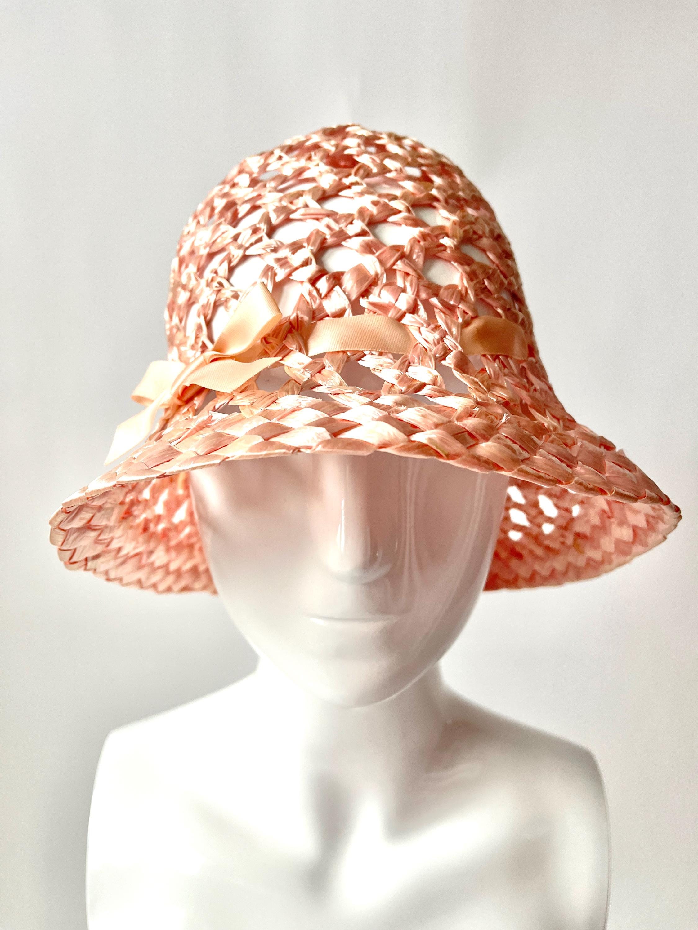 Vintage Miriam Lefcourt Italian Medium Brim Crochet Sun Hat, $55 Miriam Lefcourt Hat - Etsy main image 4