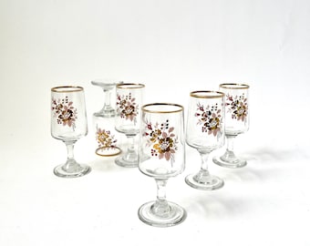 Vintage Cordial Glasses/Vintage Barware/Set of 6