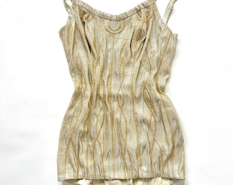 60s DeWeese Designs Swimsuit Gold One Piece