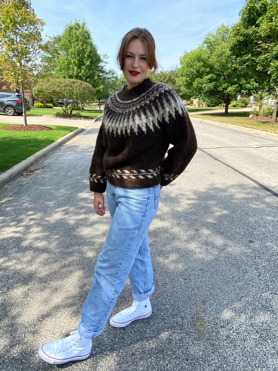 Vintage Wool Sweater Fair Isle Knit Pattern