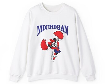 Minnie Mouse Michigan College Crewneck Sweatshirt