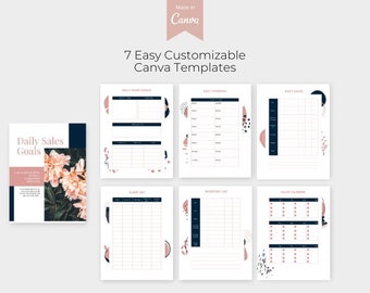 Daily Sales Goal Planner Template (Canva)