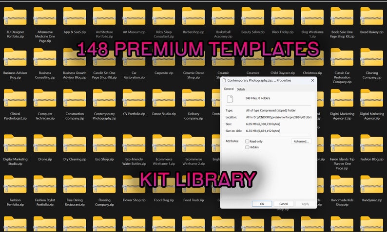 Elementor Pro Premium Kit Libray 148 PREMIUM Themes Lifetime Updates for Plugin Latest Version3.21.1 GPL zdjęcie 2