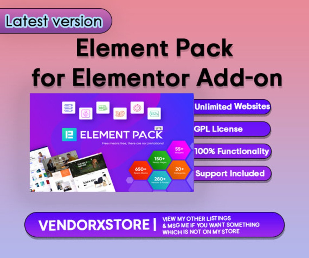 Element Pack Addon for Elementor Page Builder Lifetime Updates for ...