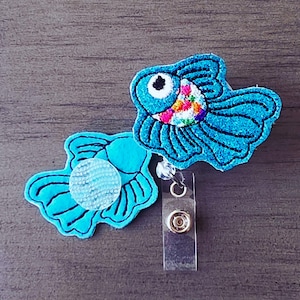 Hübscher Fisch Badge Reel Topper (wählen Sie zwischen Badge Topper Nur oder Badge Topper mit Ihrer Wahl der Abzeichen-Rolle)