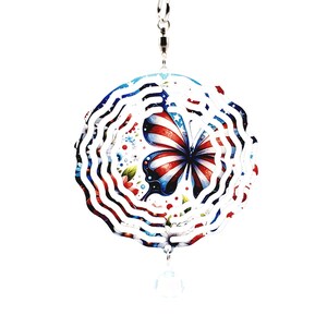 American Butterfly 3&quot; Wind Spinner Ornament