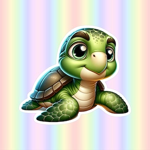 3"Sweet Sea Schildkröte Aufkleber * Vinyl Aufkleber * Hydro Flask Aufkleber * Wasserflasche Aufkleber * Laptop Aufkleber * Phone Case Aufkleber * Kindle ...