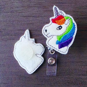 Einhorn Helle Farben Badge Reel Topper (wählen Sie zwischen Badge Topper nur oder Badge Topper mit Ihrer Wahl der Badge Reel) (Kopie)
