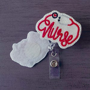 Krankenschwester Stethoskop Id Badge Reel Topper (wählen Sie zwischen Badge Topper nur oder Badge Topper mit Ihrer Wahl der Ausweisrolle)