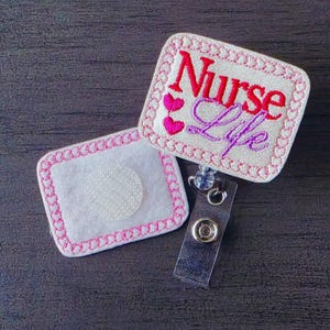 Nurse Life Id Badge Reel Topper (wählen Sie zwischen nur Badge Topper oder Badge Topper mit Ihrer Wahl der Ausweisrolle)