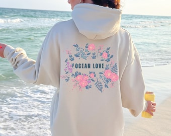 Summer Hoodie for Women, Ocean Love Beach Hoodie, Trendy Ocean Sweatshirt, Beach Vibes Hoodie, Cute Beach Hoodies, Sunsets Shirt, Gift