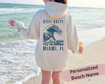 Summer Hoodie for Women, Still Salty Beach Hoodie, Ocean Vibes Sweatshirt, Cute Beach Hoodie, Retro Beach Hoodies, Beach Vibes Cute Hoodies