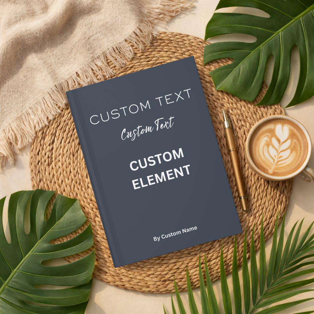 Personalized Notebook, Custom Text Notebook, Custom Icon Book, Custom ...