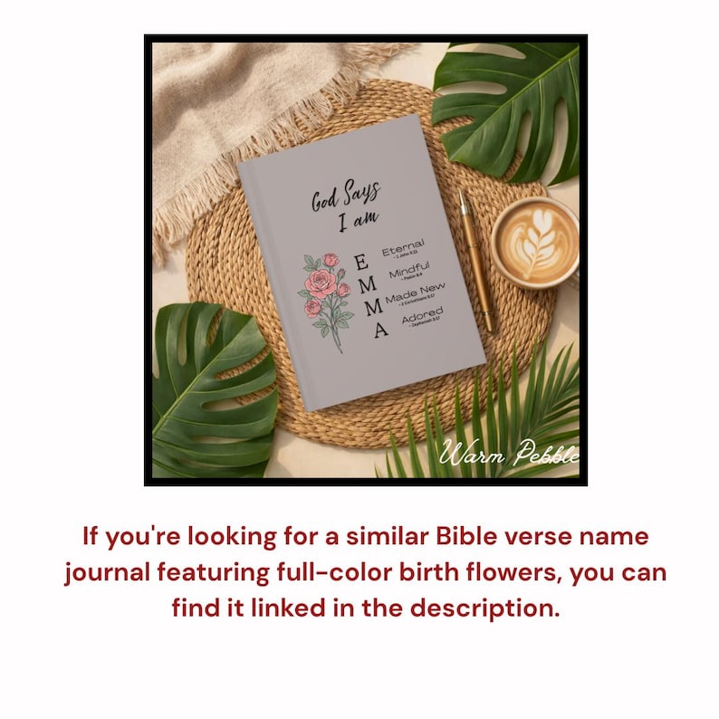 Personalized Christian Name Journal With Bible Verses, God Says You Are Bible Verse Journal, Custom Scripture Gift for Women, Religious Gift image 18