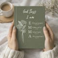 Personalized Christian Name Journal With Bible Verses, God Says You Are Bible Verse Journal, Custom Scripture Gift for Women, Religious Gift product logo