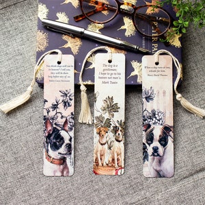 Dog Bookmark Set , Metal Bookmark , Bookish Gift , Book Club Gift , Set of 3 Handmade Book Marks , Gift for Dog Lovers image 1