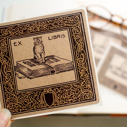 Personalized Bookplates Custom Bookplate Stickers Set of 20 Etsy