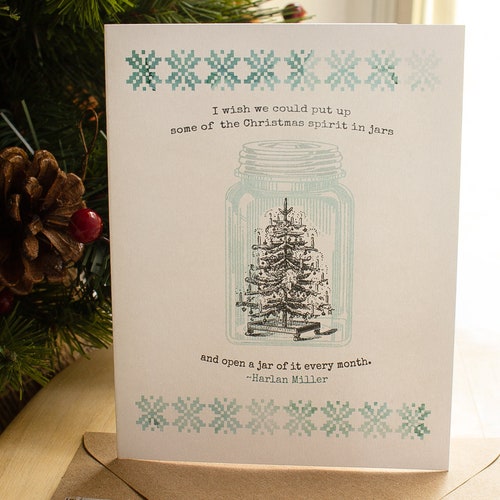 Pack of 8 A Jar Of Christmas Charity Christmas Cards
