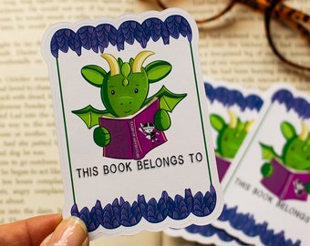 Dragon Bookplates for Kids - Personalized Book Plates - Customized Bookish Gift for Children - Bookplate Stickers - Book Labels