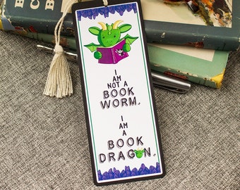 Dragon Bookmark for Kids - I Am a Book Dragon Book Mark -  Bookish Gift for Children -  Reading Gift for Grandchild - Personalized Bookmark