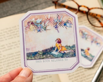 Personalized Fairy Bookplate Set - Bookish Gift for Girls - Book Label - Customized Book Plate Stickers