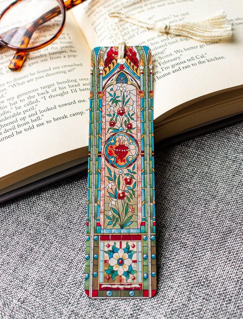 Stained Glass Bookmark Set , Metal Bookmark , Bookish Gift , Book Club Gift , Set of 3 Handmade Book Marks , Book Accessories image 2