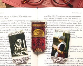 Vintage Magnetic Bookmark Set, Literary Page Markers, Book Club Gift