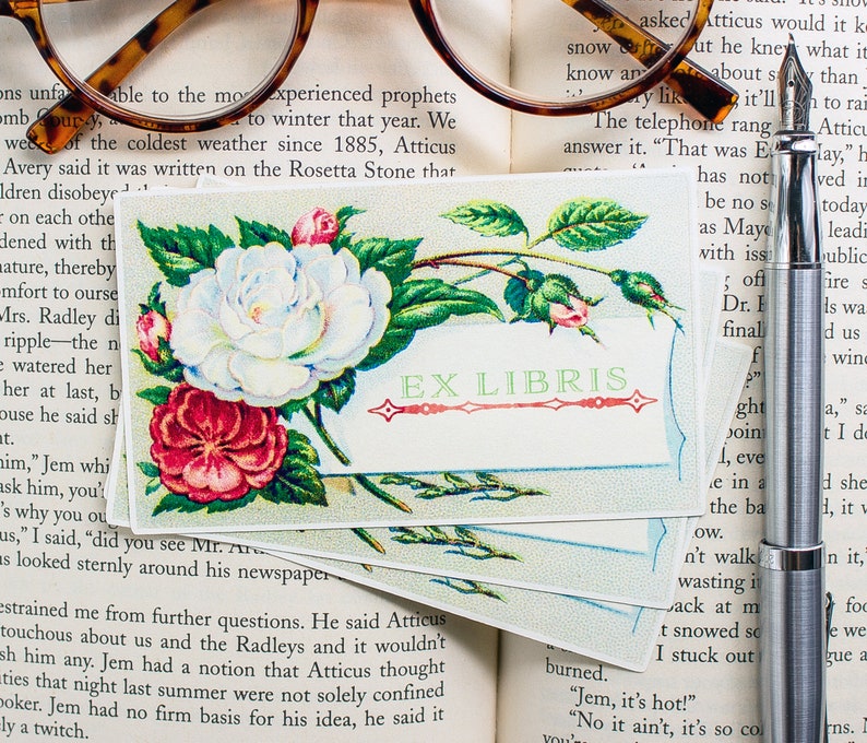 Personalized Bookplate Stickers Custom Book Labels for Mom Etsy