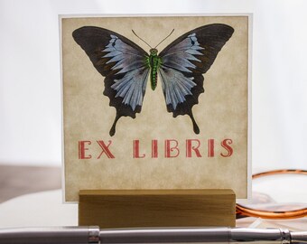 Butterfly Book Plate Set - Customized Bookplate Stickers - Ex Libris - Personalized Book Labels - Bookish Gift for Girlfriend