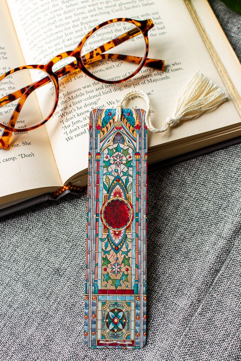 Stained Glass Bookmark Set , Metal Bookmark , Bookish Gift , Book Club Gift , Set of 3 Handmade Book Marks , Book Accessories image 3
