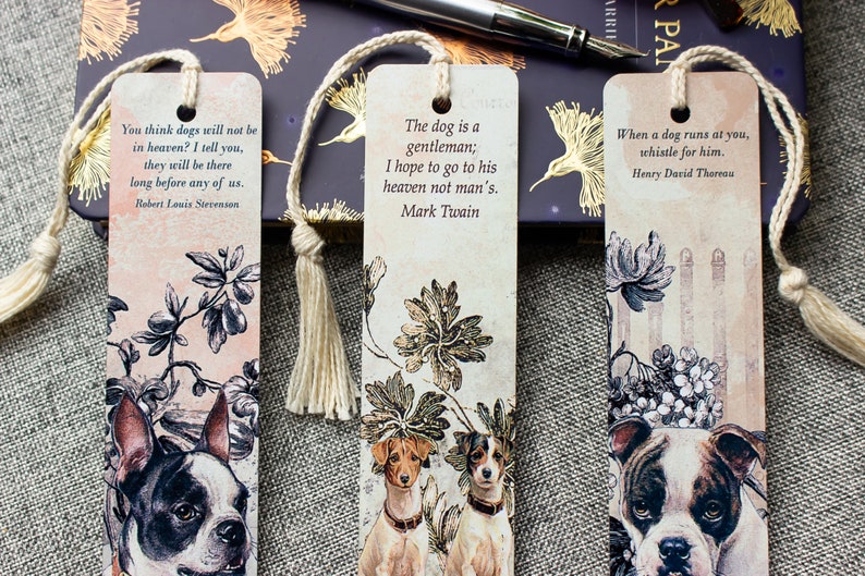 Dog Bookmark Set , Metal Bookmark , Bookish Gift , Book Club Gift , Set of 3 Handmade Book Marks , Gift for Dog Lovers image 4