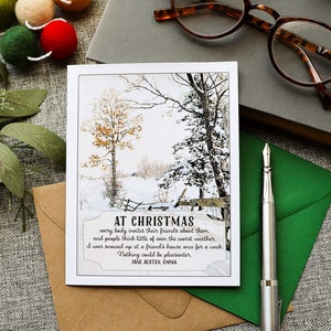Jane Austen Christmas Cards: Winter Snow Holiday Set
