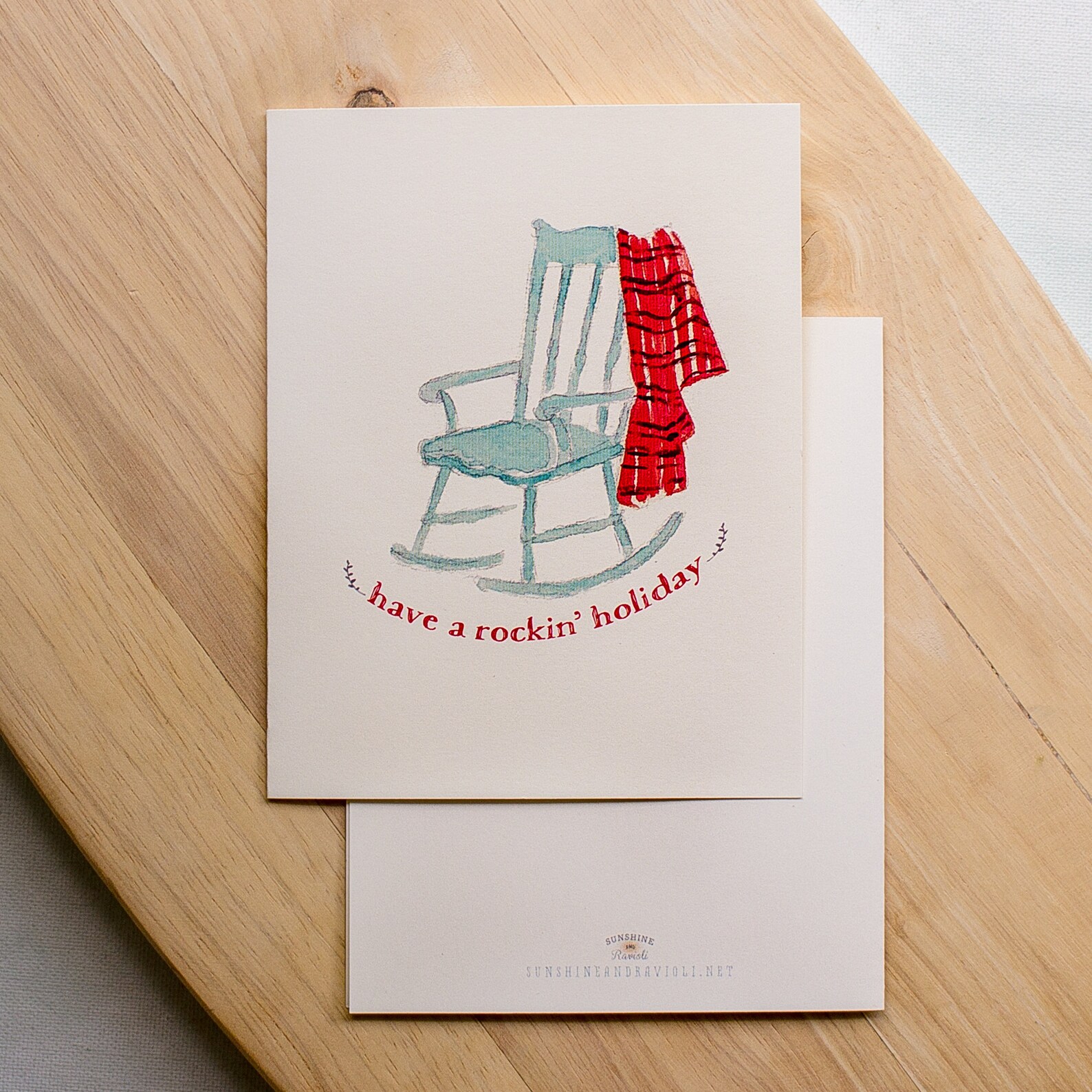 Rocking Chair Christmas Cards Watercolor Christmas Card Set Etsy
