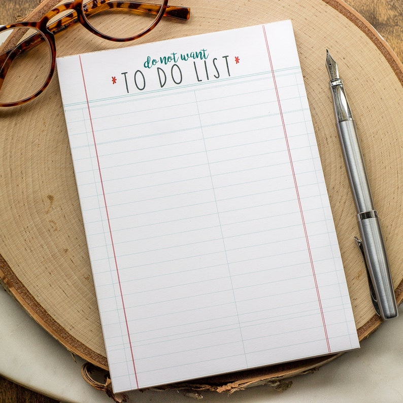 To Do List Notepad funny personalized note pad do not want Etsy