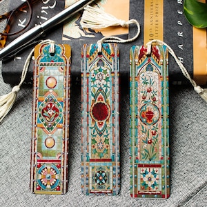 Stained Glass Bookmark Set , Metal Bookmark ,  Bookish Gift ,  Book Club Gift , Set of 3 Handmade Book Marks , Book Accessories