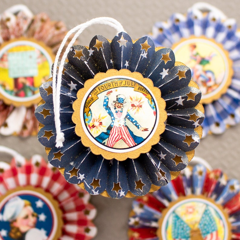 Patriotic Ornament Set 4th of July Decor Nostalgic Fourth - Etsy