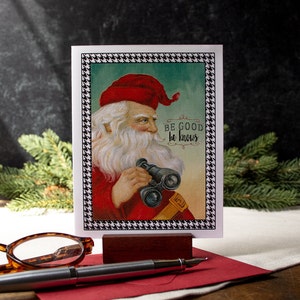 Funny Christmas Card Pack Santa Claus, Humorous Holiday Greeting for Friends