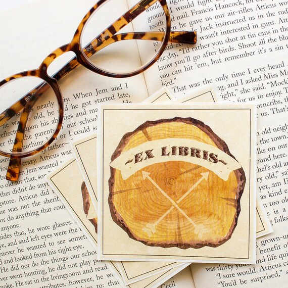 Ex Libris Bookplate Stickers Paper Anniversary Gift for | Etsy