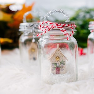 Mason Jar Christmas ornament miniature farmhouse Christmas decor image 9