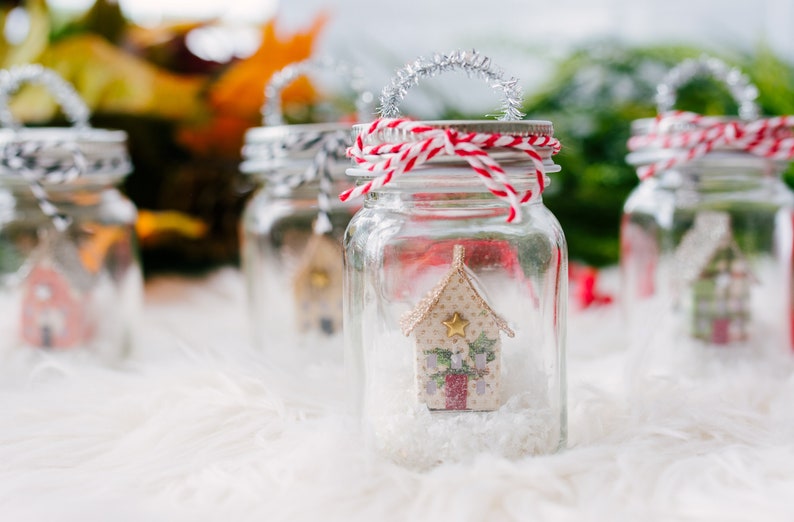 Mason Jar Christmas ornament miniature farmhouse Christmas decor image 9