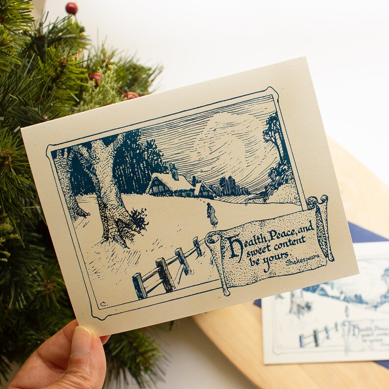 Shakespeare Quote Christmas Cards literary Christmas  Etsy