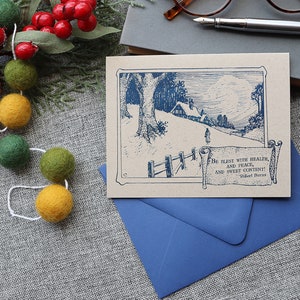 Christmas Cards Boxed Set of 8 Cards and Envelopes Literary Christmas Card Book Lovers Christmas Cards Woodland Holiday Cards image 3