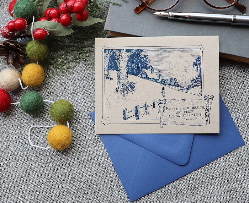 Christmas Cards Boxed Set of 8 Cards and Envelopes Literary Christmas Card Book Lovers Christmas Cards Woodland Holiday Cards image 3