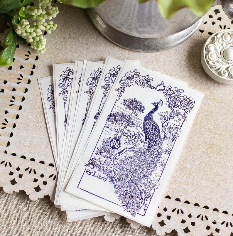 Personalized Bookplates Ex Libris Custom Book Stickers Etsy