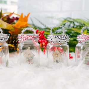 Mason Jar Christmas ornament miniature farmhouse Christmas decor image 7