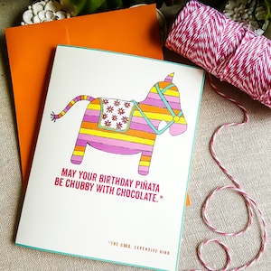 Funny Piñata Birthday Card: Humorous Fiesta Greeting - Etsy