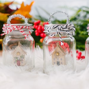 Mason Jar Christmas ornament miniature farmhouse Christmas decor image 8