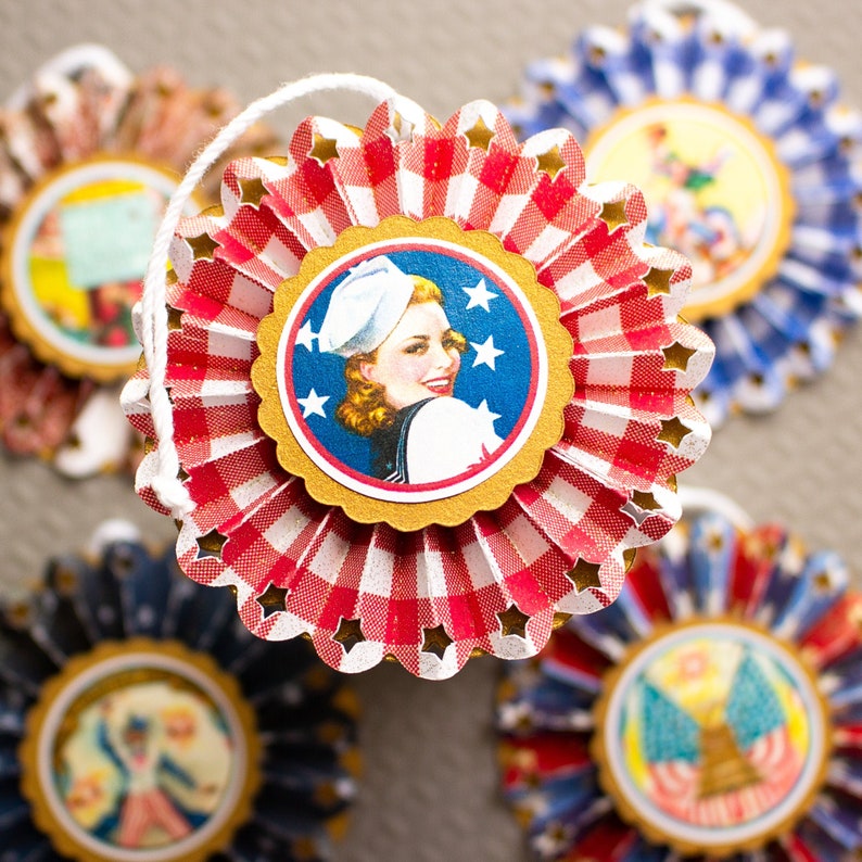 Patriotic Ornament Set 4th of July Decor Nostalgic Fourth - Etsy